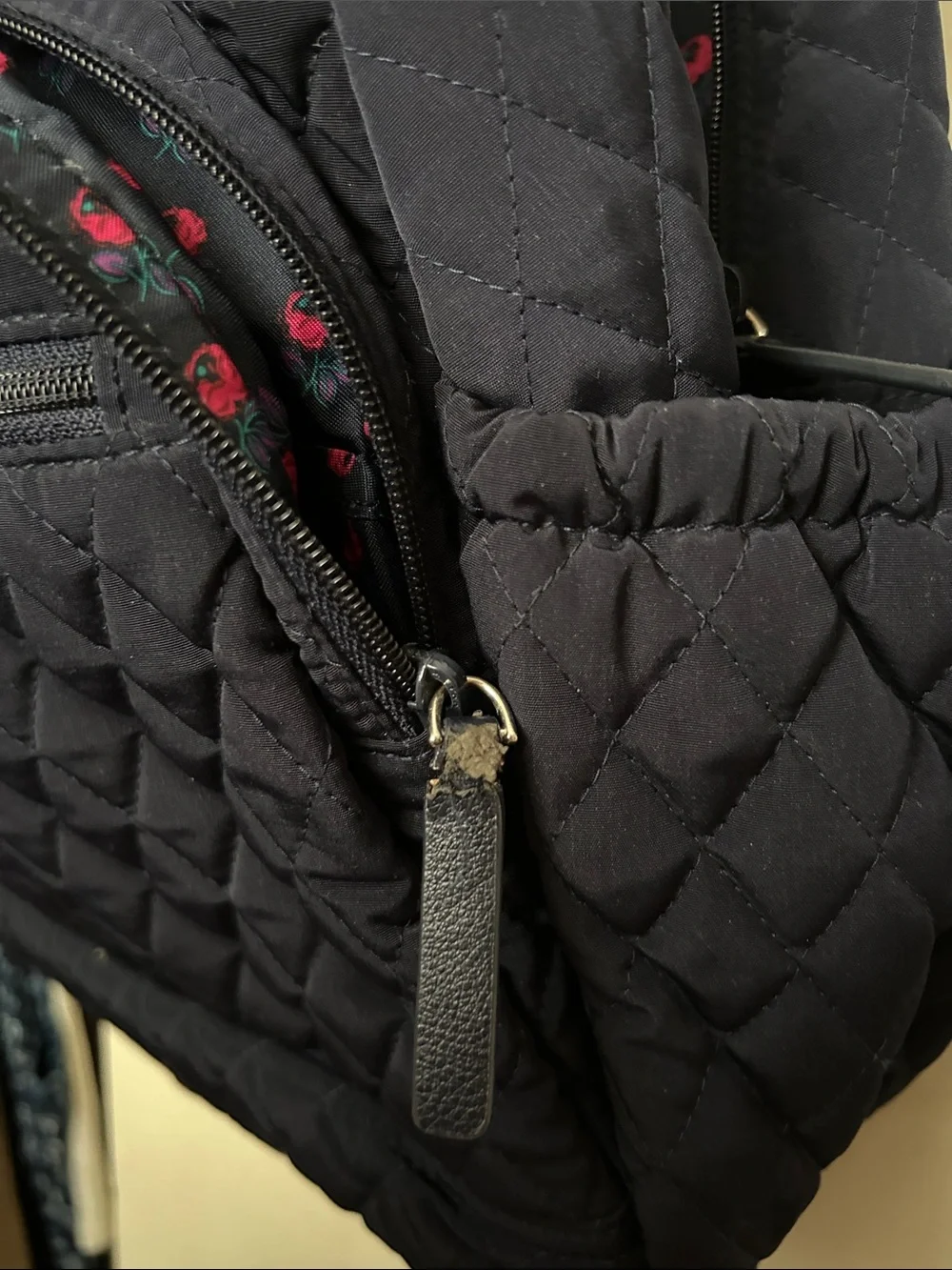 Vera Bradley Quilted Black Backpack